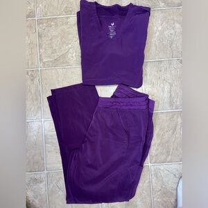 Purple Women's Scrub Set- Top/Bottom